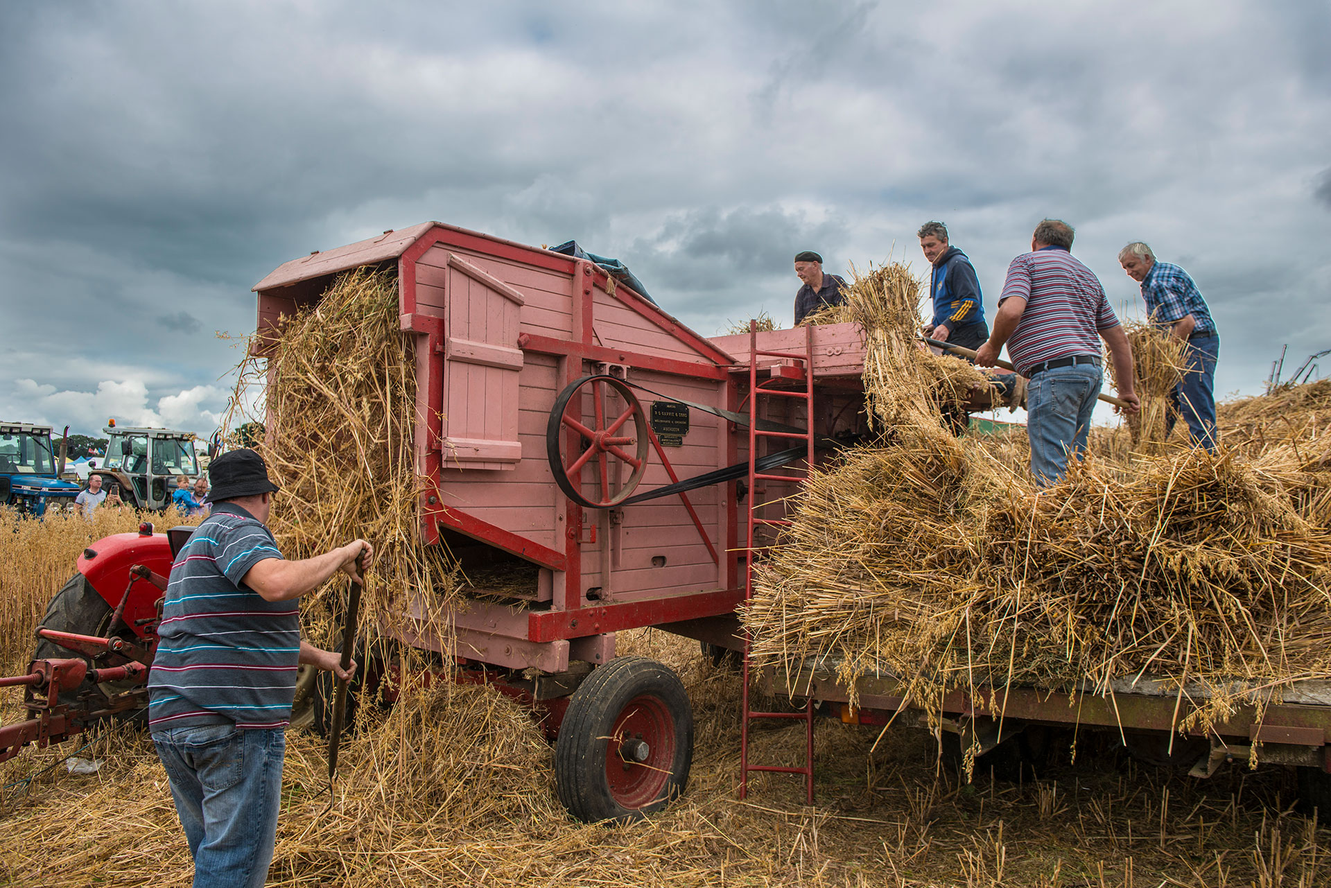 Treshing scene at the Ossory Agricultural Show 2019